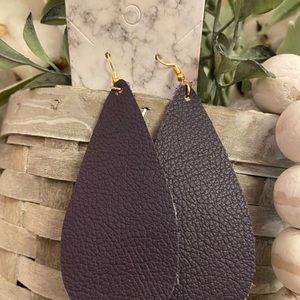 Handmade leather earrings